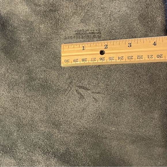 Free People Gray Rosetta Top Handle Suede Shoulder Bag flawed - Picture 11 of 11